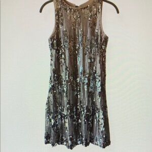 Sparkling Sequin Kids Mini Dress - Black and Silver